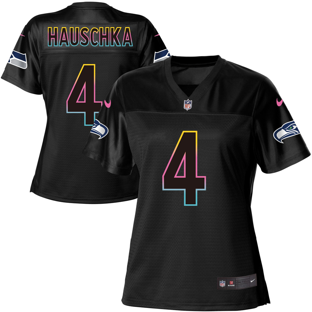 Women's Game Steven Hauschka Nike Jersey Black - #4 Fashion NFL Seattle Seahawks